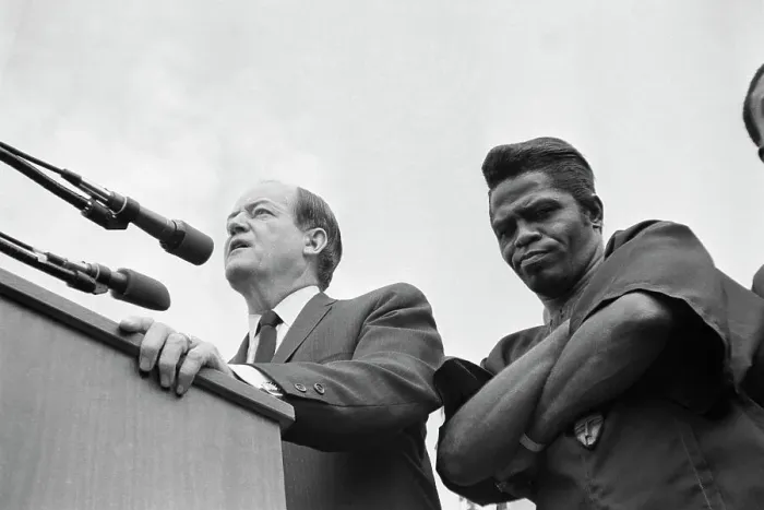 Framed Print : Hubert Humphrey And James Brown Framed Print : Hubert Humphrey And James Brown