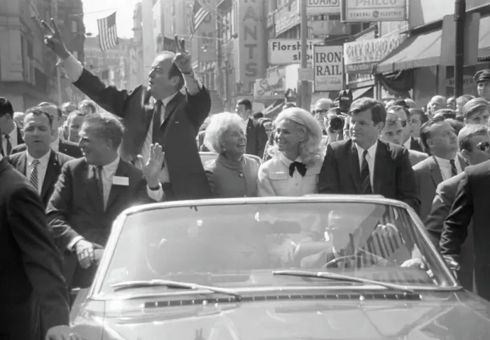 Framed Print : Hubert Humphrey and Others in Motorcade Framed Print : Hubert Humphrey and Others in Motorcade