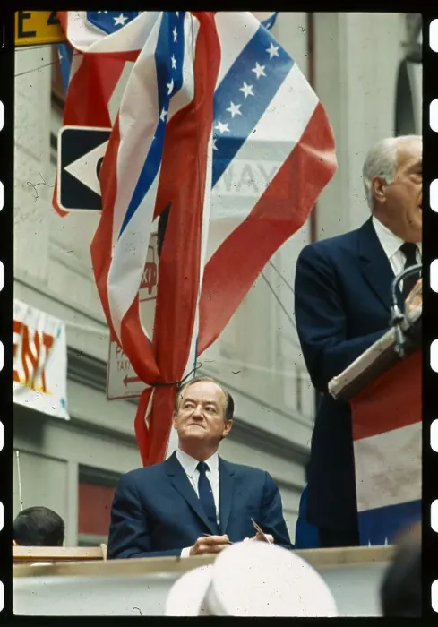 Framed Print : Hubert Humprey Campaigning in New York Framed Print : Hubert Humprey Campaigning in New York