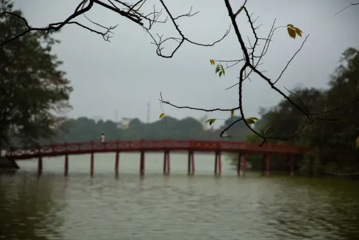 Framed Print : The Huc Bridge, Hoan Kiem Lake, Center Hanoi, Winter, Morning, Vietnam Framed Print : The Huc Bridge, Hoan Kiem Lake, Center Hanoi, Winter, Morning, Vietnam