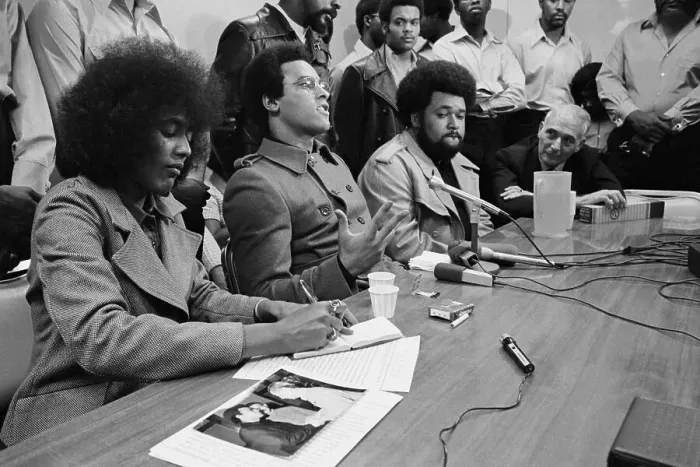 Framed Print : Huey P Newton Holds Press Conference Framed Print : Huey P Newton Holds Press Conference