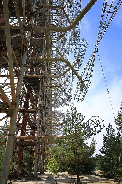 Huge abandoned Duga radar within the Chernobyl Exclusion Zone