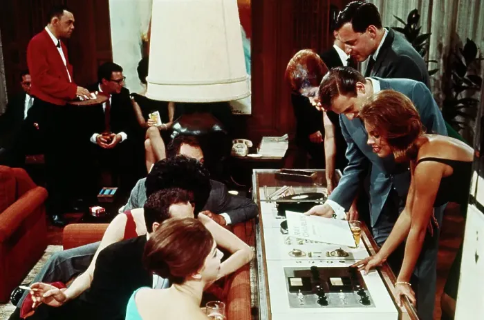 Framed Print : Hugh Hefner Shows Off Hi-Fi System Framed Print : Hugh Hefner Shows Off Hi-Fi System