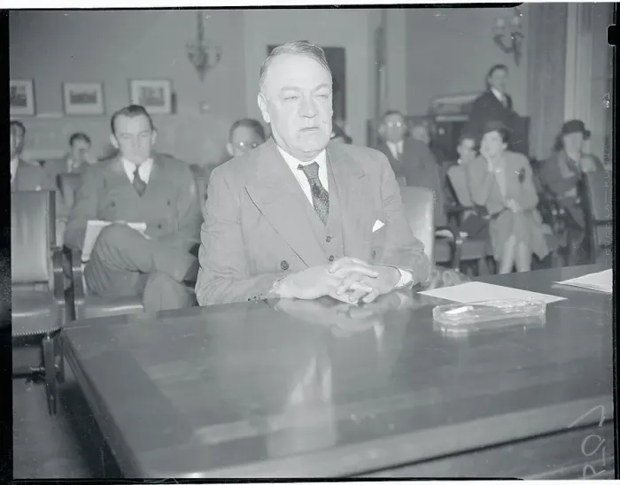 Framed Print : Hugh S. Johnson Sitting at Table Framed Print : Hugh S. Johnson Sitting at Table