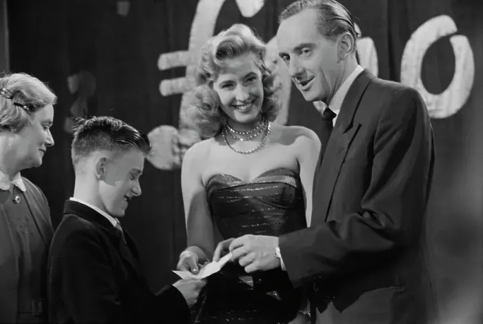 Framed Print : Hughie Green Presenting Double Your Money, 1956 Framed Print : Hughie Green Presenting Double Your Money, 1956