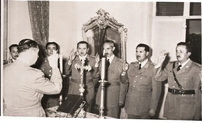 Framed Print : Hugo Ballivian Swears in New Government Framed Print : Hugo Ballivian Swears in New Government