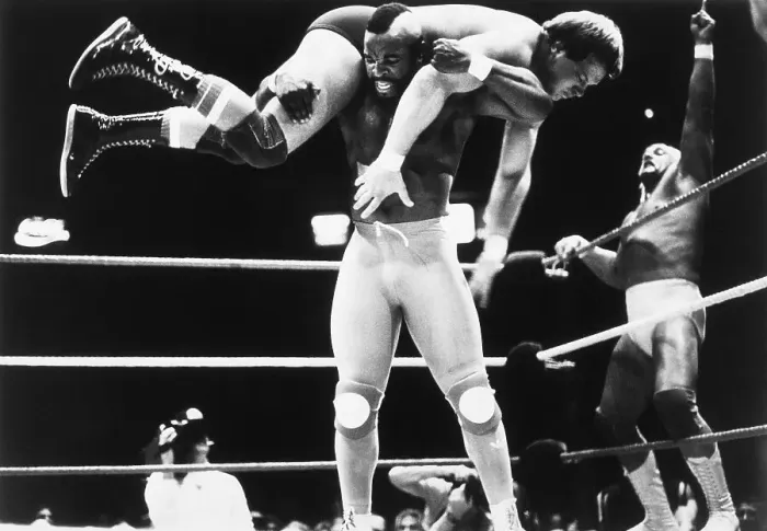 Framed Print : Hulk Hogan and Mr. T in Tag Wrestling Match Framed Print : Hulk Hogan and Mr. T in Tag Wrestling Match