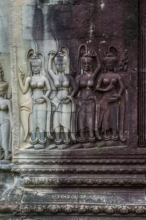 Framed Print : Human carvings in Angkor Wat Framed Print : Human carvings in Angkor Wat