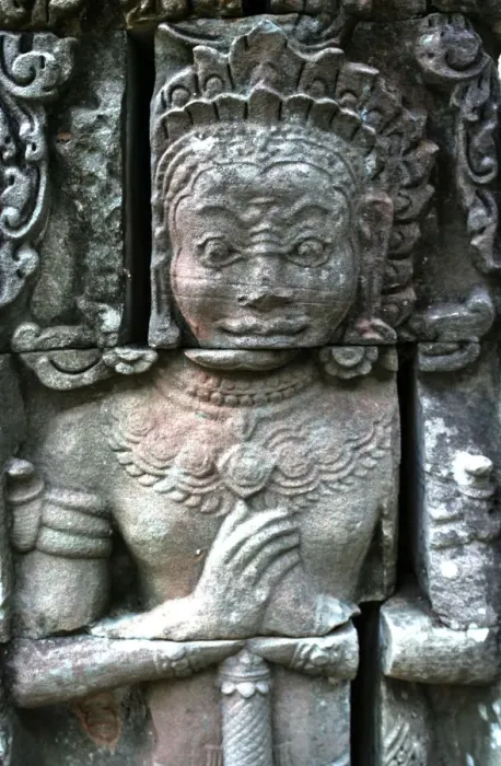 Framed Print : Human figure, Angkor temples Framed Print : Human figure, Angkor temples