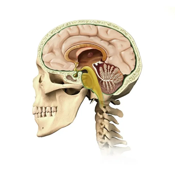 Framed Print : Human head anatomy, artwork Framed Print : Human head anatomy, artwork