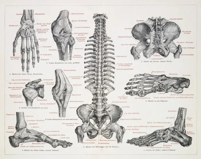 Framed Print : The human skeleton engraving 1895 Framed Print : The human skeleton engraving 1895