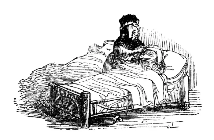 Framed Print : Humanized animals illustrations: Hamsters in bed Framed Print : Humanized animals illustrations: Hamsters in bed