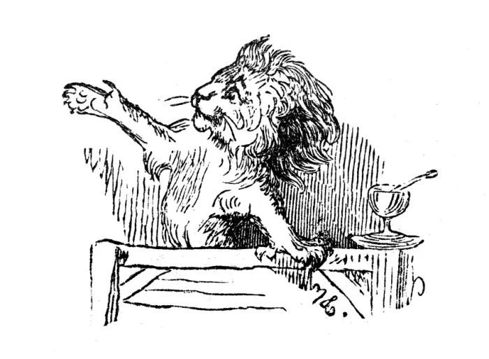 Framed Print : Humanized animals illustrations: Lion Framed Print : Humanized animals illustrations: Lion