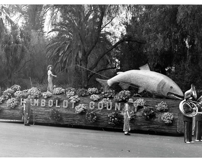 Framed Print : Humboldt County Parade Float, Annual Rhododendron Parade, Eureka, California, 1950s Framed Print : Humboldt County Parade Float, Annual Rhododendron Parade, Eureka, California, 1950s