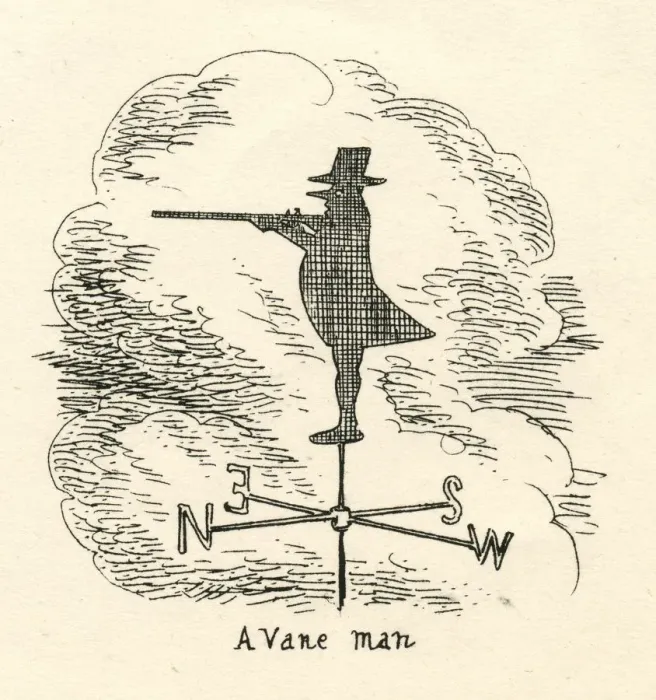 Framed Print : Humour Cruikshank 19th century cartoon a vane man Framed Print : Humour Cruikshank 19th century cartoon a vane man