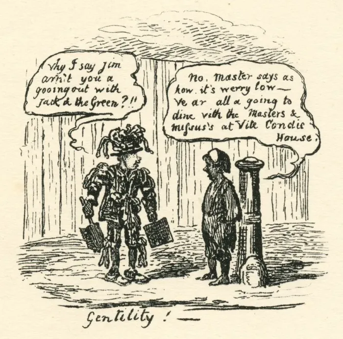 Framed Print : Humour gentility Cruikshank 19th century cartoon Framed Print : Humour gentility Cruikshank 19th century cartoon