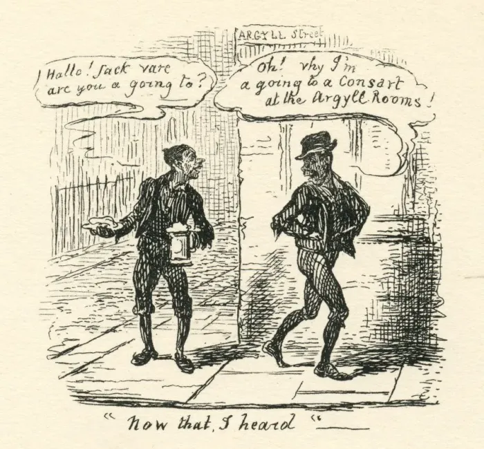 Framed Print : Humour now that I heard Cruikshank 19th century cartoon Framed Print : Humour now that I heard Cruikshank 19th century cartoon