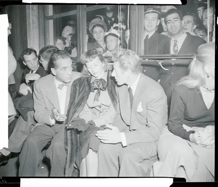 Framed Print : Humphrey Bogart Conferring with Colleagues Framed Print : Humphrey Bogart Conferring with Colleagues