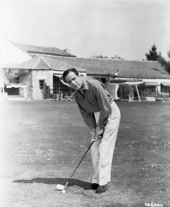 Framed Print : Humphrey Bogart Playing Golf Framed Print : Humphrey Bogart Playing Golf