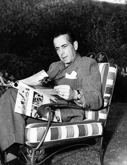 Framed Print : Humphrey Bogart Relaxing at Home Framed Print : Humphrey Bogart Relaxing at Home