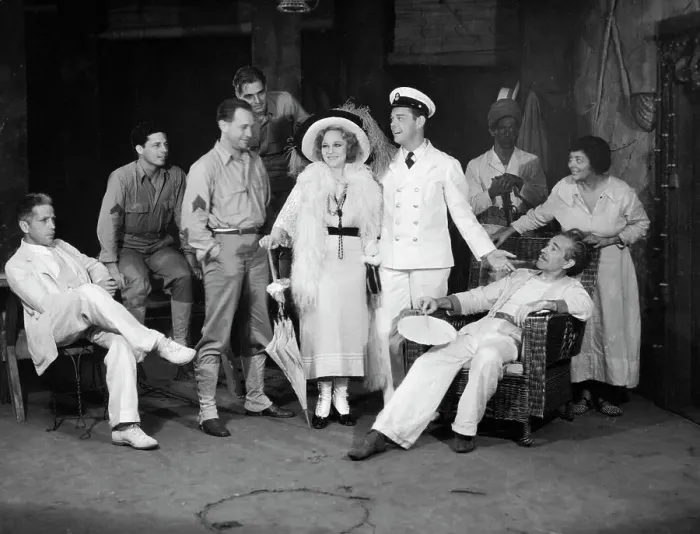 Framed Print : Humphrey Bogart and Sally Rand with Theater Cast Framed Print : Humphrey Bogart and Sally Rand with Theater Cast