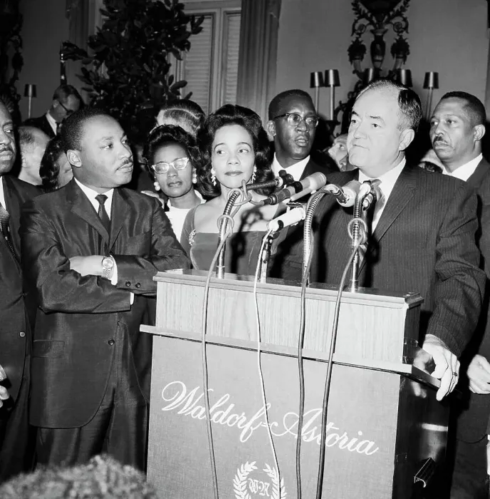 Framed Print : Humphrey Speaking at King Reception