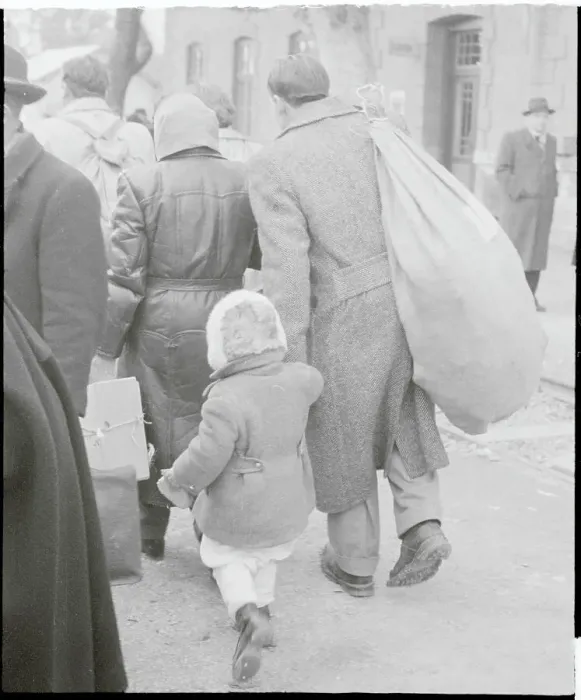 Framed Print : Hungarian Refugee Family Framed Print : Hungarian Refugee Family
