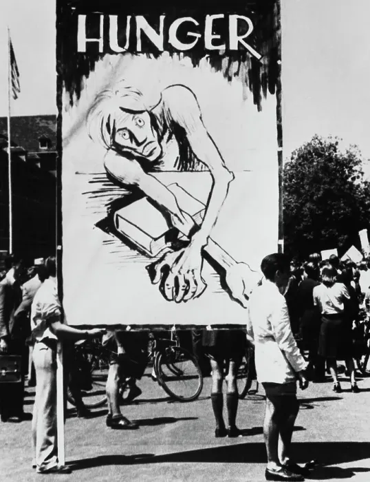 Framed Print : Hunger Protest In Munich Framed Print : Hunger Protest In Munich
