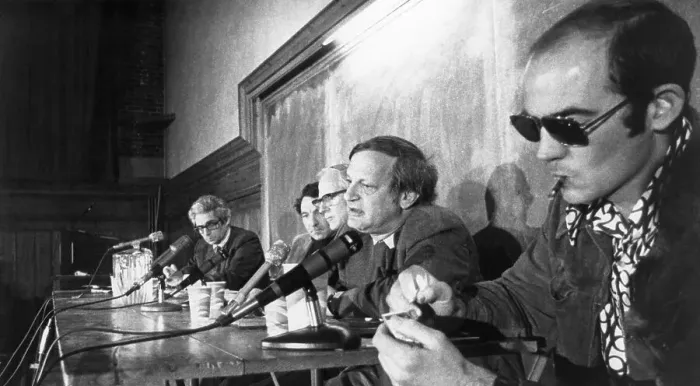 Framed Print : Hunter S. Thompson at Press Conference Framed Print : Hunter S. Thompson at Press Conference
