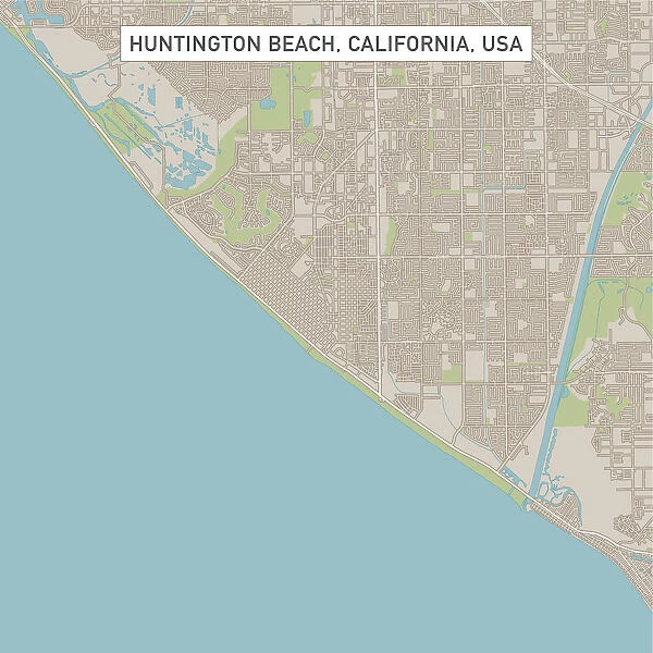 Huntington Beach California US City Street Map