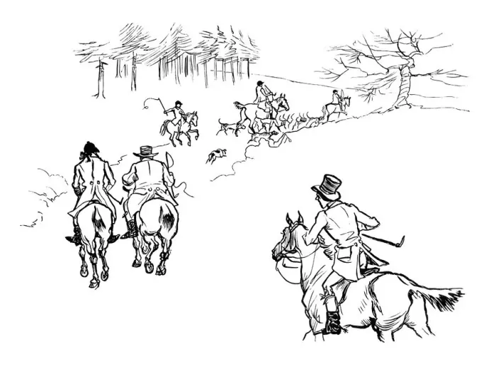 Framed Print : Huntsmen and hounds Framed Print : Huntsmen and hounds