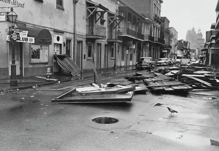 Framed Print : Hurricane Betsy Destruction