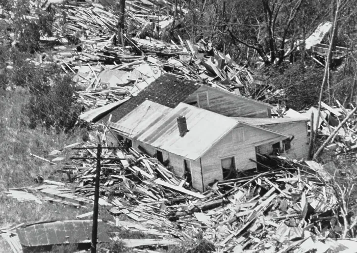 Framed Print : Hurricane Camille Destruction Framed Print : Hurricane Camille Destruction