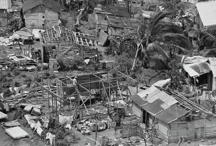 Framed Print : Hurricane David Survivors