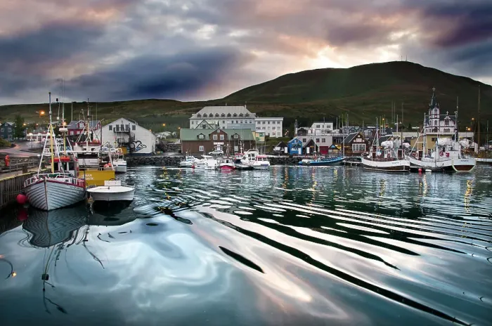 Framed Print : Husavik Harbor Iceland Framed Print : Husavik Harbor Iceland