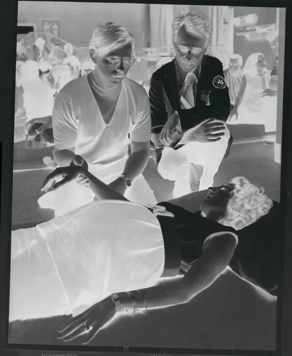 Framed Print : Husband Assisting Wife in Pre-Parenthood Class