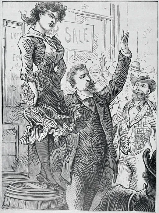 Framed Print : Husband Selling off Wife Framed Print : Husband Selling off Wife