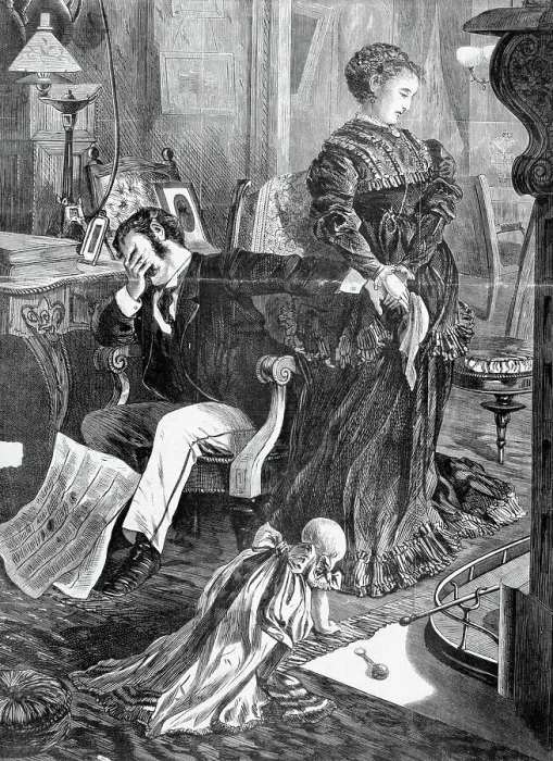 Framed Print : Husband And Wife During 1869 Crisis Framed Print : Husband And Wife During 1869 Crisis
