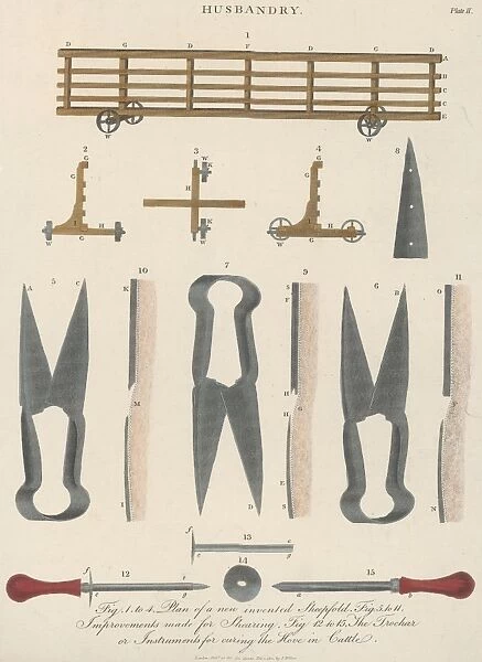 Husbandry. Illustration entitled Husbandry, depicting husbandry implements