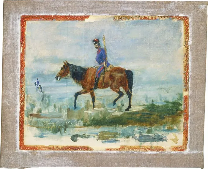 Framed Print : Hussars, 1878. Artist Henri de Toulouse-Lautrec Framed Print : Hussars, 1878. Artist Henri de Toulouse-Lautrec