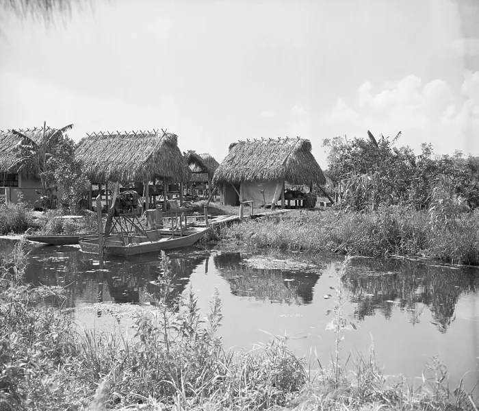 Framed Print : Huts in a Seminole Village Framed Print : Huts in a Seminole Village