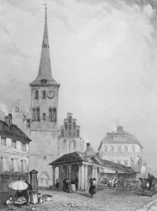 Framed Print : Huty18462, outdoors, day, street, print, T / GER / BERLIN / ST NICHOLAS CHURCH, background people Framed Print : Huty18462, outdoors, day, street, print, T / GER / BERLIN / ST NICHOLAS CHURCH, background people