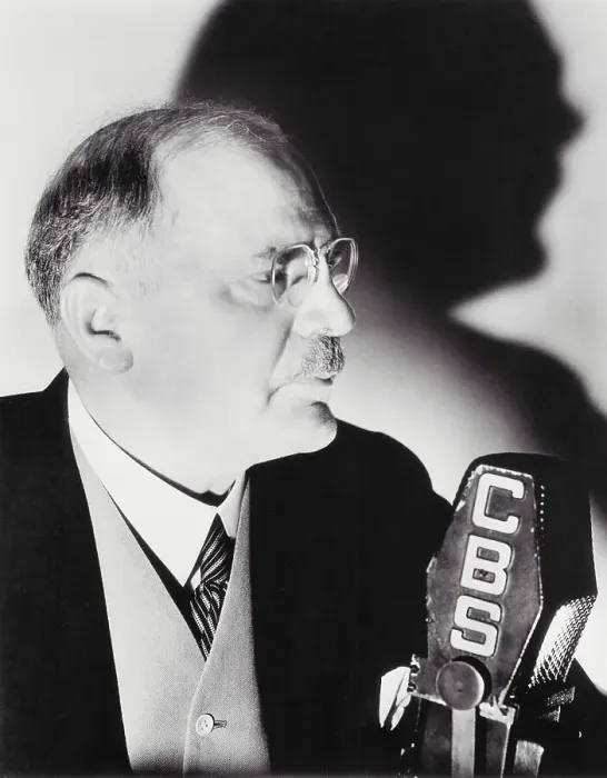 Framed Print : H.V. Kaltenborn Commentating Framed Print : H.V. Kaltenborn Commentating