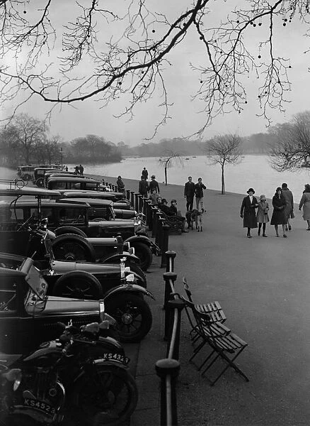 Hyde Park. The Serpentine lake in Hyde Park, London