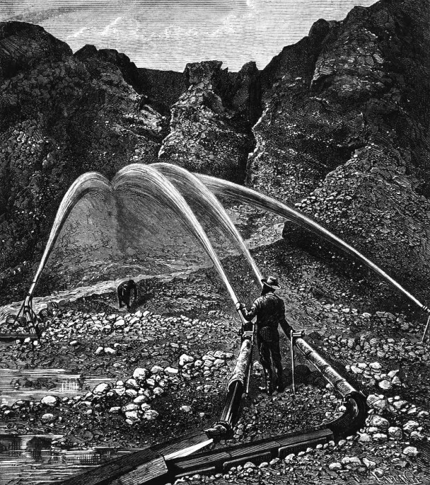 Framed Print : Hydraulic Mining In California Framed Print : Hydraulic Mining In California