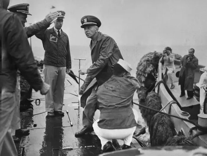 Framed Print : Hyman Rickover and Others Boarding Submarine Framed Print : Hyman Rickover and Others Boarding Submarine