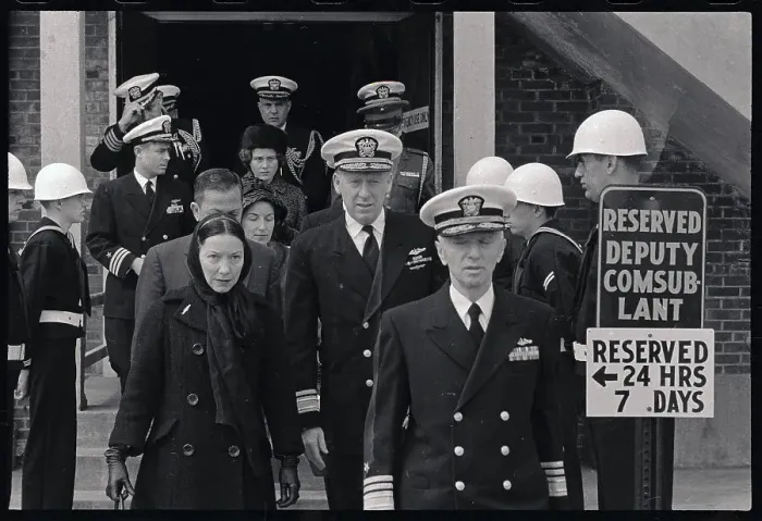 Framed Print : Hyman Rickover and other Navy Offcers Framed Print : Hyman Rickover and other Navy Offcers