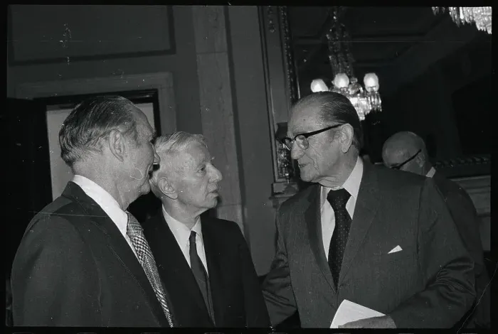 Framed Print : Hyman Rickover talking with Senators Framed Print : Hyman Rickover talking with Senators