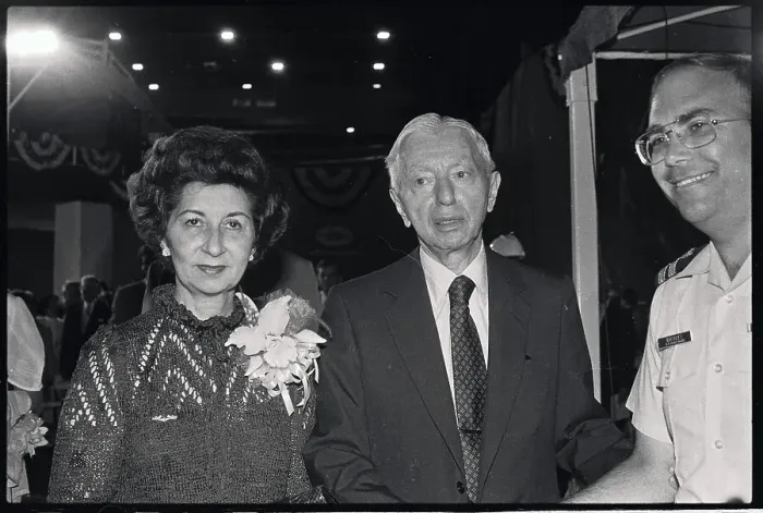 Framed Print : Hyman Rickover and Wife During Ceremony Framed Print : Hyman Rickover and Wife During Ceremony