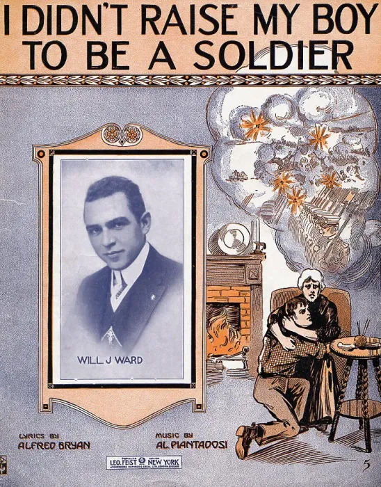 Framed Print : I Didn't Raise My Boy to Be a Soldier Sheet Music Cover